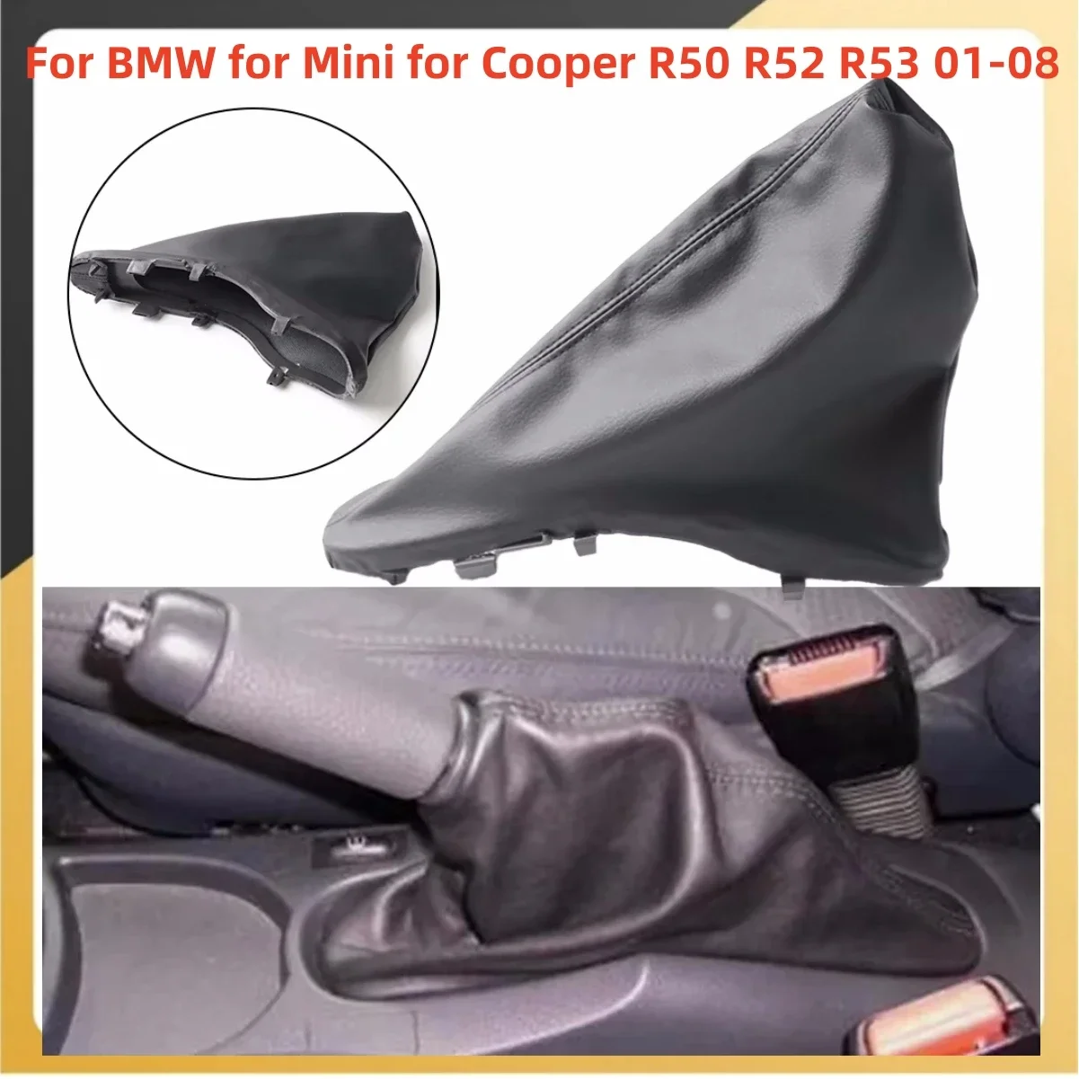 Anti Slip Parking Hand Brake Gaiter Cover Handbrake Grip For BMW For Mini Cooper R50 R52 R53 2001-2008 Replace Automobiles Parts