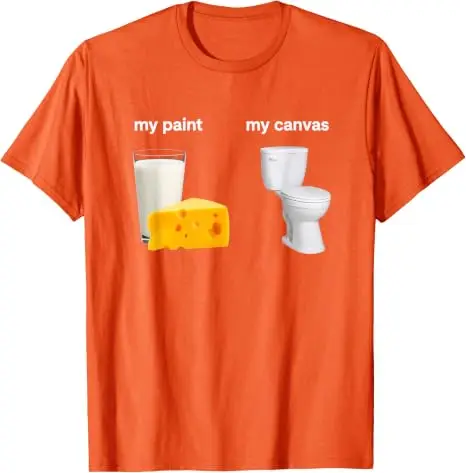 Milchkäse, meine Farbe, die Toilette, meine Leinwand, lustiges Milchprodukte-Humor-T-Shirt, Y2k, Laktoseintoleranz, Badezimmer, Essen, Grafik, Witz, Spruch, T-Shirt – Detail 13