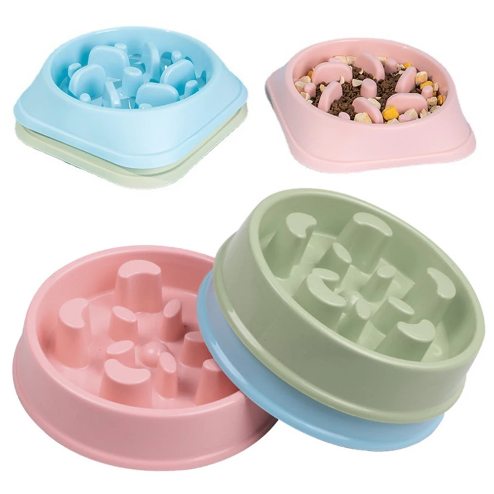 Pet Slow Eating Bowl Fat Help Healthy Anti-choking Cat Dog Feeding Dish Non-slip Dog Food Bowls Anti Gulping Puppy Puzzle Feeder