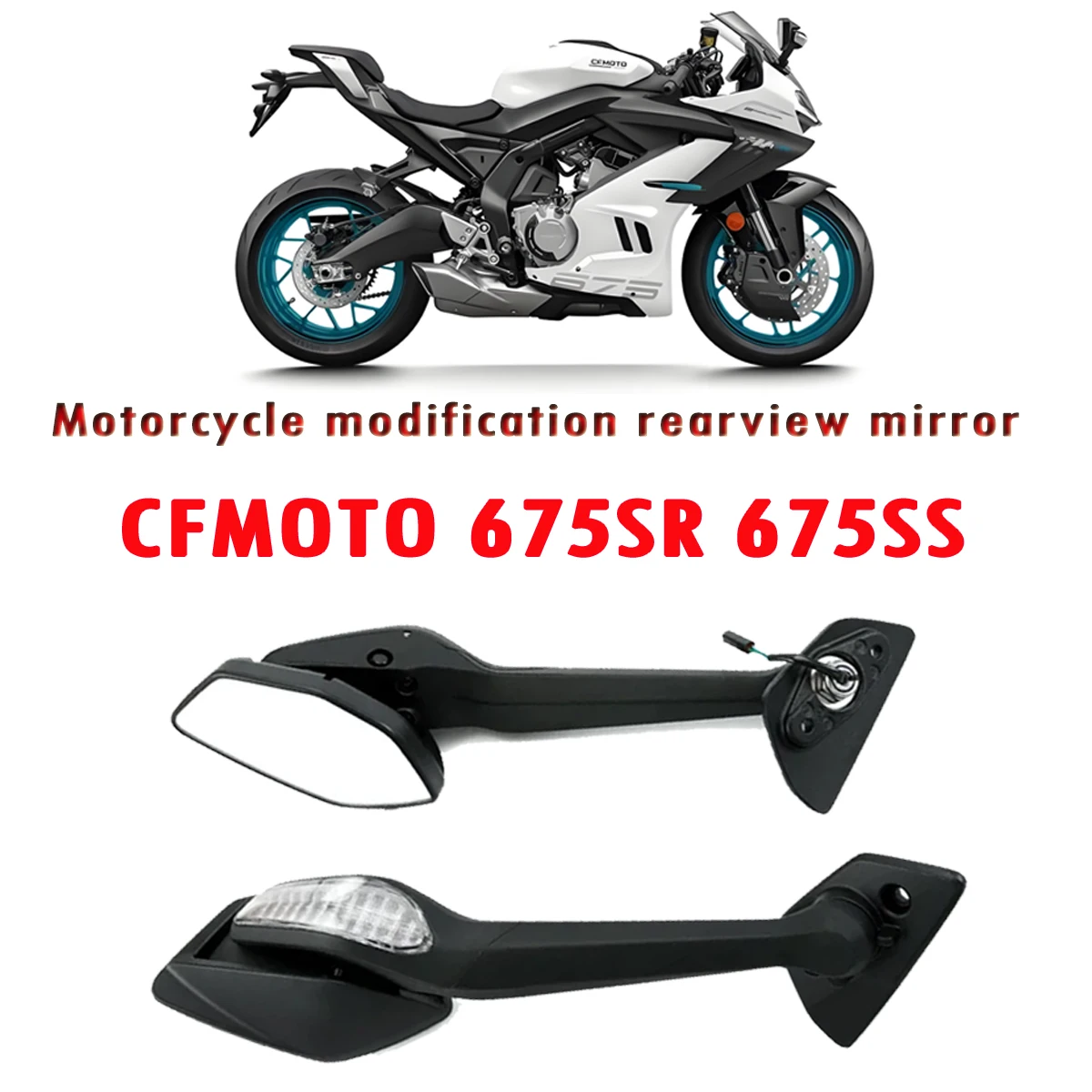 Motorcycle Rearview Mirror Bike Back Side Mirrors For CFMOTO 675SR 675SS CF650-10 675SR-R