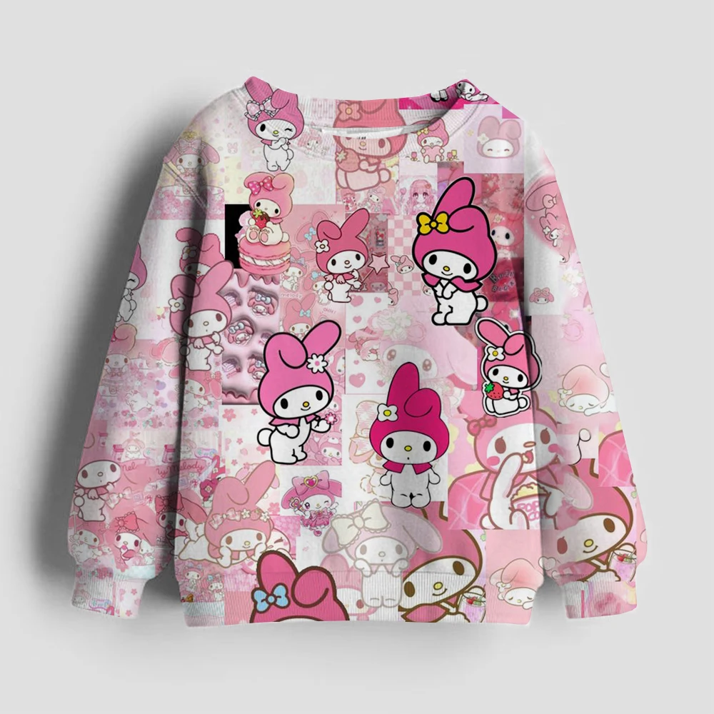 Wiosenna i jesienna dziecięca śliczna jednoczęściowa bluza z długim rękawem marki Hello Kitty kot tłoczona na gorąco poliestrowa bluza z kapturem