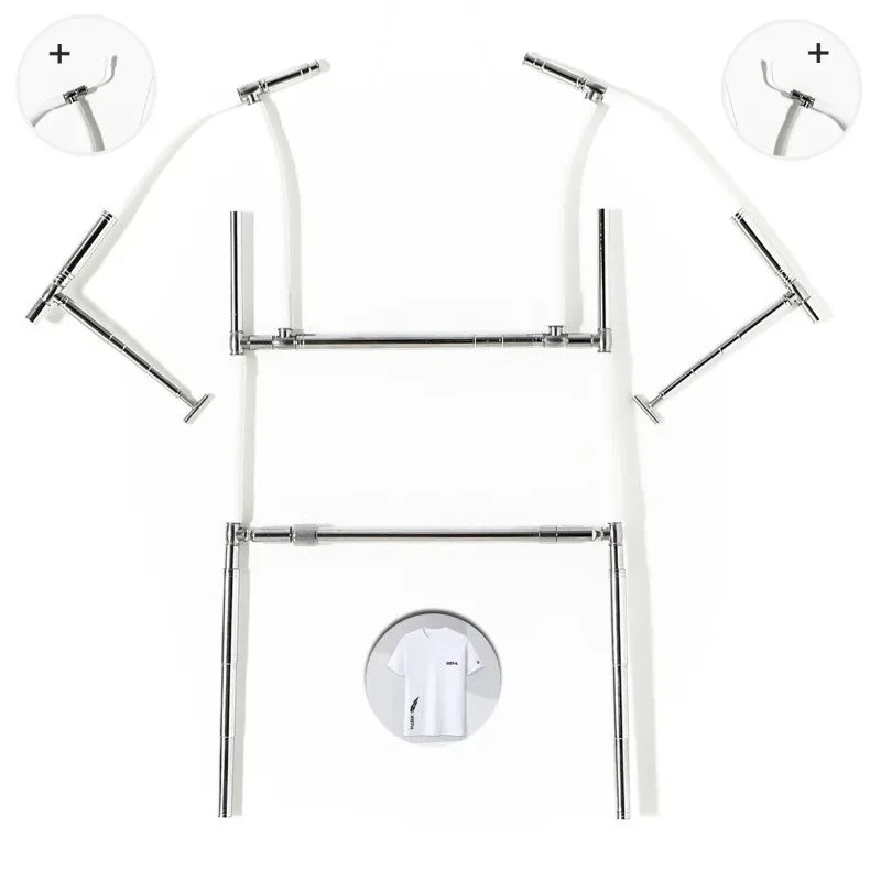 

Garment Photography Kit - Adjustable Mannequin with Detachable Base White Background Hanger Stand for Ecommerce Product Shooting