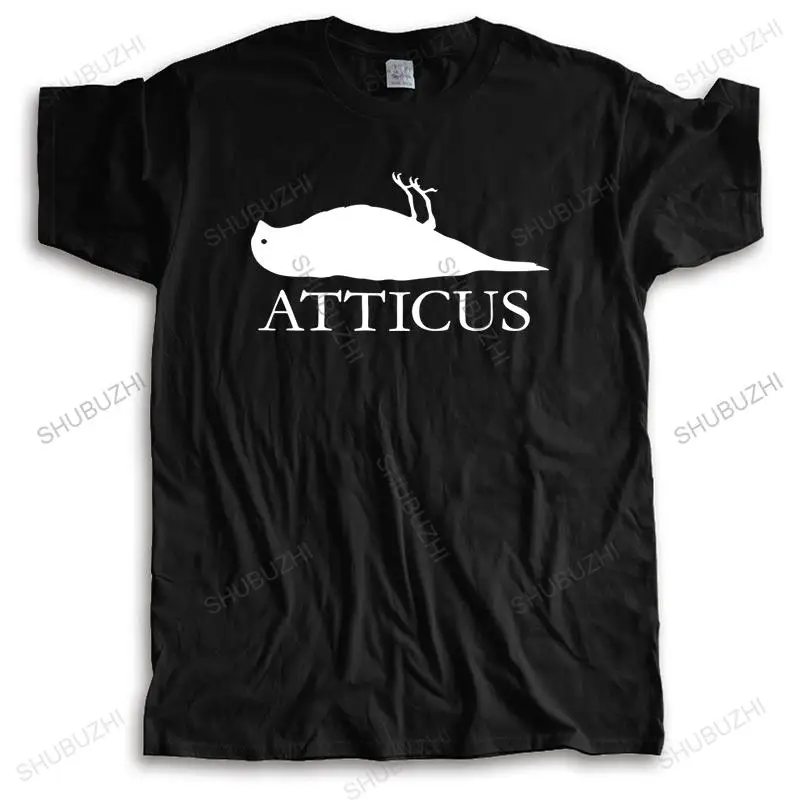 New funny t shirt black funny tops for men Tshirt men cotton tee shirt atticus unisex printing loose t-shirt teenagers cool tops