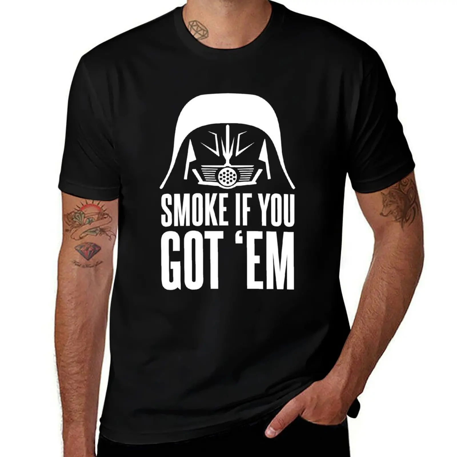 Футболка Dark Helmet Smoke If ya Got em Quote, футболки для мужчин, облегающая мужская футболка, хлопковая футболка высокого качества