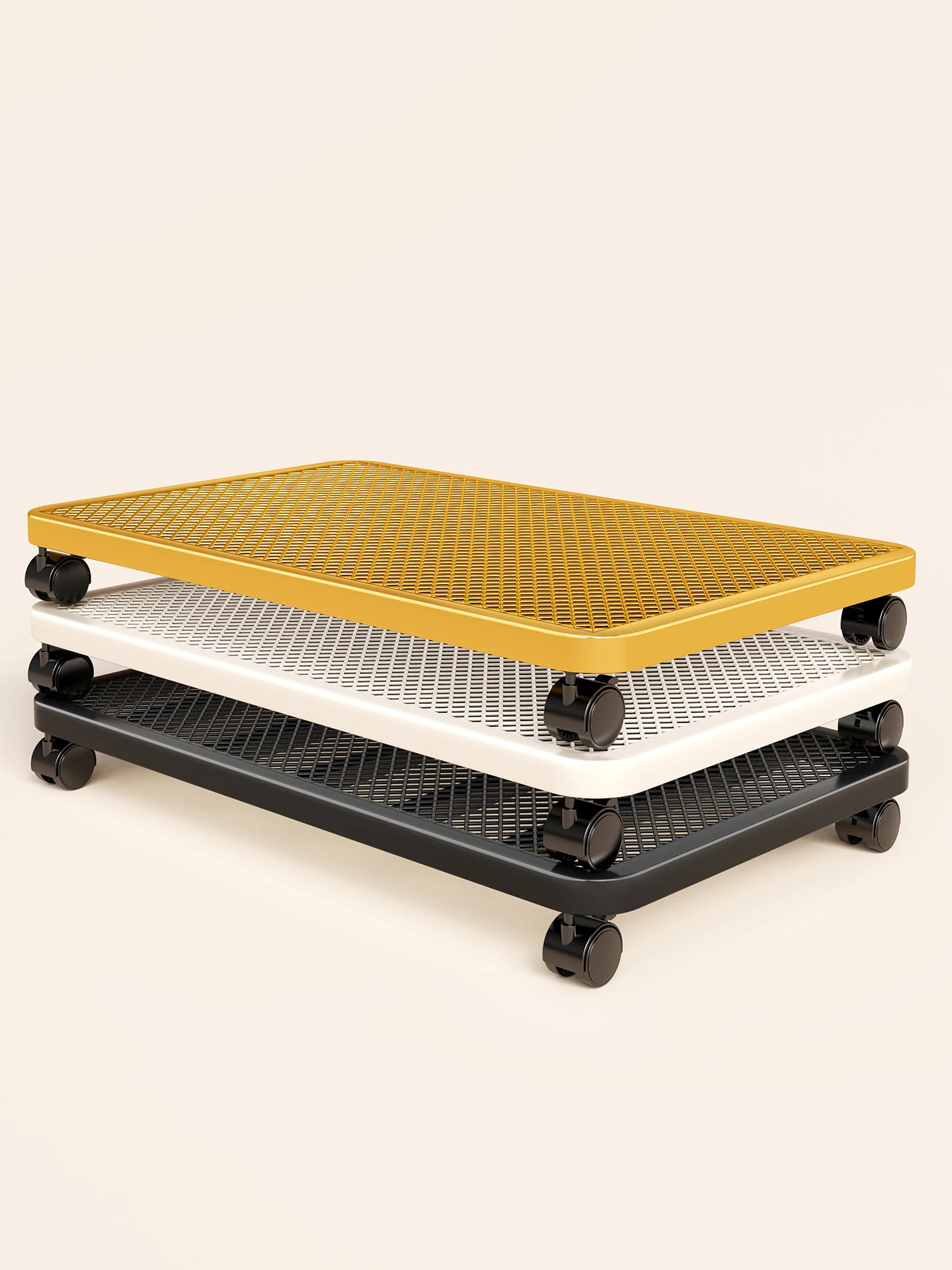 Carro de Transporte Silencioso Universal de Cuatro Ruedas, Tipo Tortuga, Platorma Plana, Portátil, para Cras, ro, co...