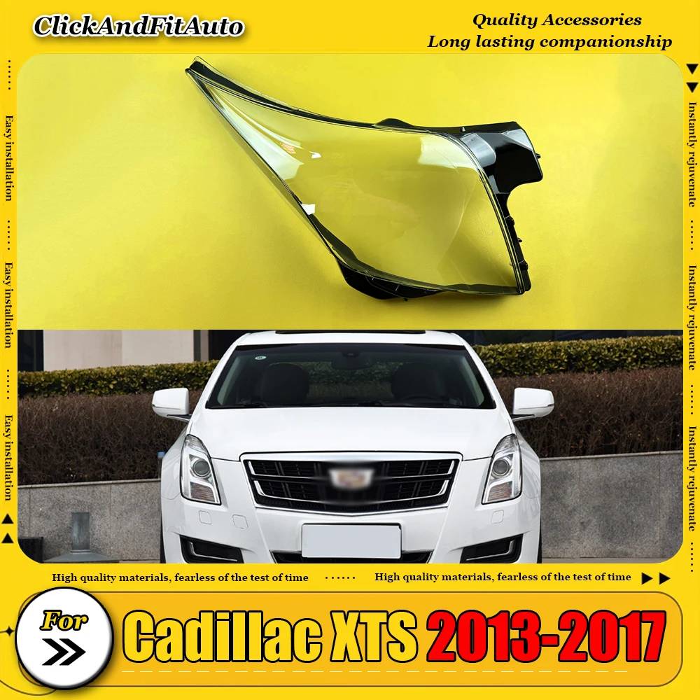 

For Cadillac XTS 2013-2017 Front Car Protective Headlight Glass Lens Cover Shade Shell Auto Transparent Light Housing Lamp