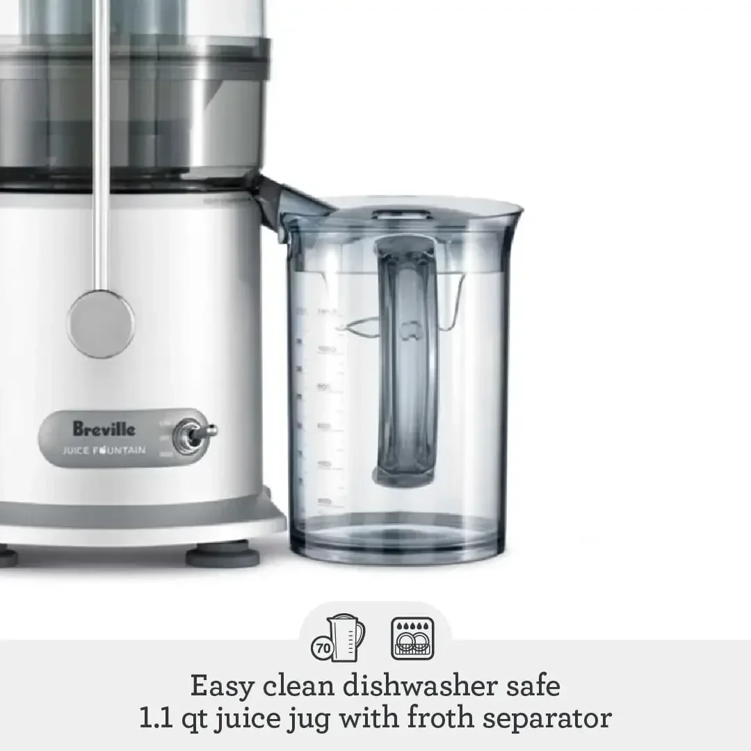 Breville the Juice Fountain Plus Juicer sentrifugal, JE98XL, Brushed Stainless Steel