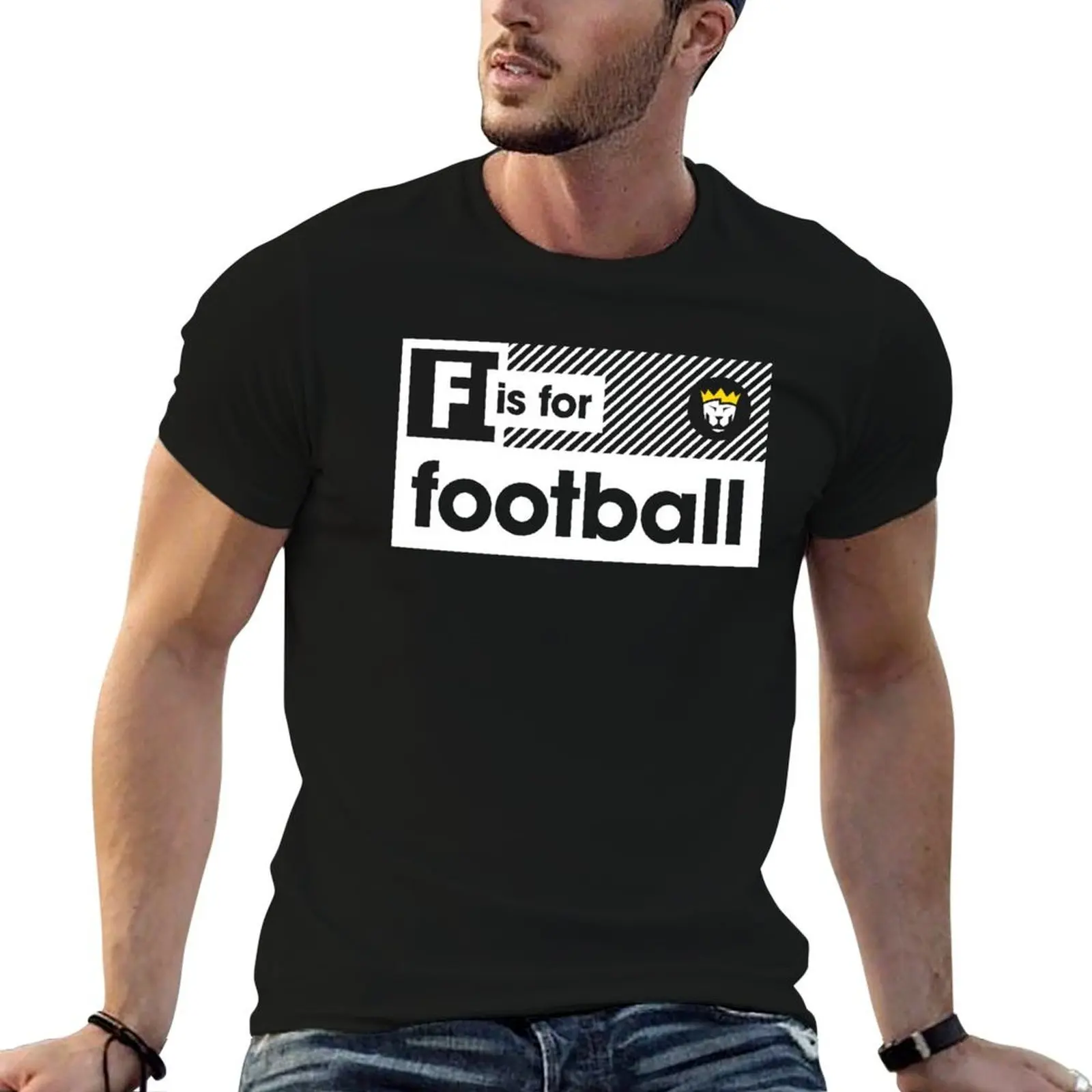 F is for Football T-Shirt Plus Size Simple Casual Top