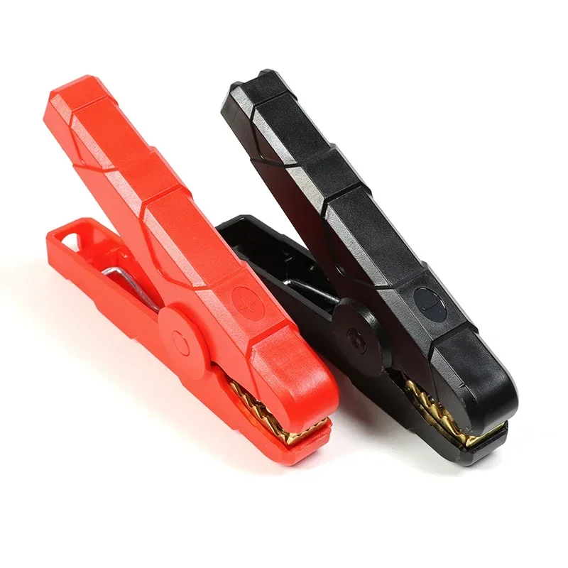 Crocodile Clips Set Car Caravan Van Battery Test Lead Clips Plug Power 30A 50A 100A 300A Black + Red Alligator Clip Connector