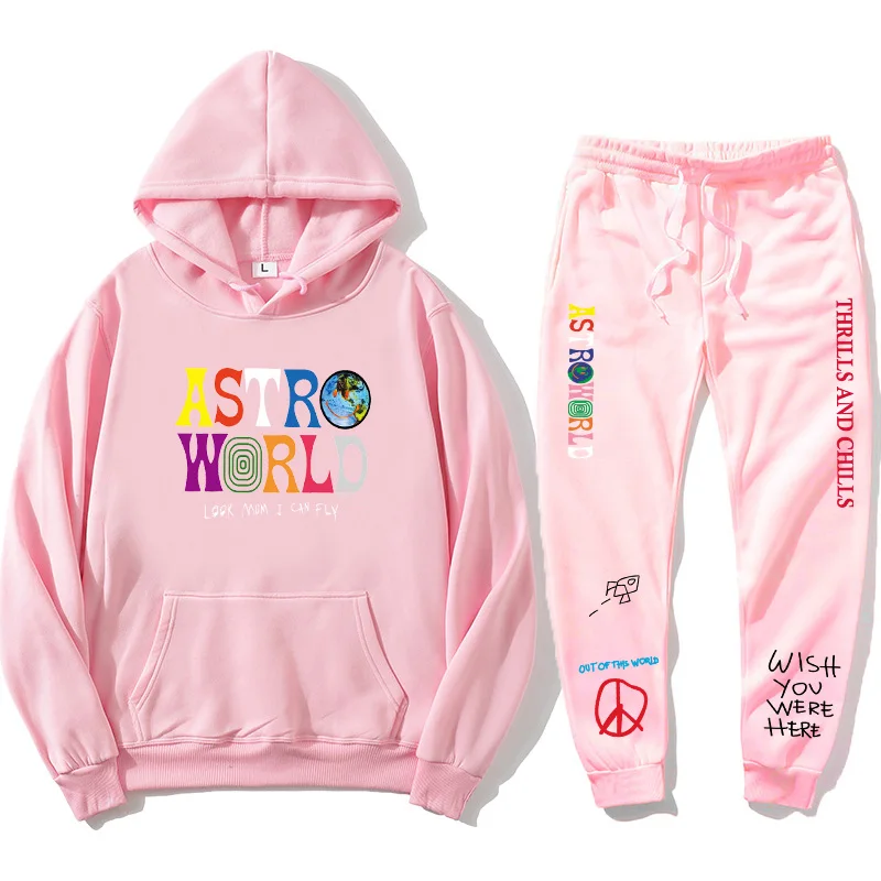 2024 New Hoodie Letter Printed Sweatshirt+Sweatpants Men's Pullover Hoodie Sweatpants Men's Sweatwear