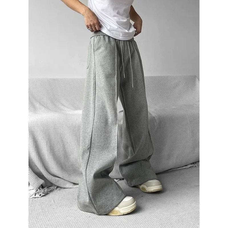 Deeptown Baggy Vintage Grey Sweatpants Women Harajuku Oversized Casual Basic Jogger Men Pants Summer Korean Sports Trousers