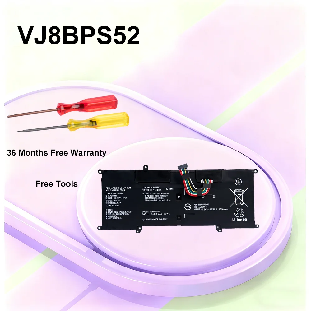 

VJ8BPS52 New Laptop Battery for SONY VAIO S14 S13 S11 VJS112C0111B VJS112C0311S VJS132C0711B VJS132C0811S 36Months Free Warranty