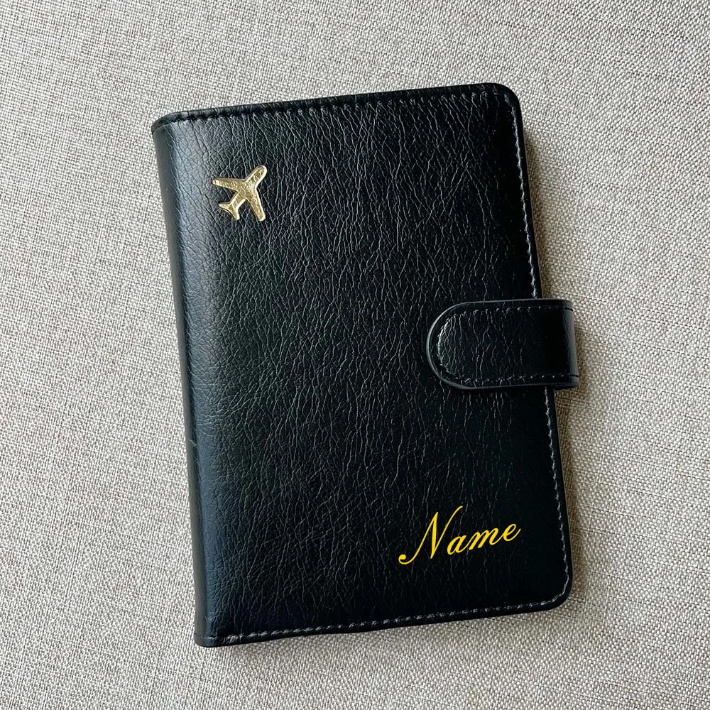 Personalised Passport Cover with Names Credit Card Holder Case Wallet Protector Cover Case