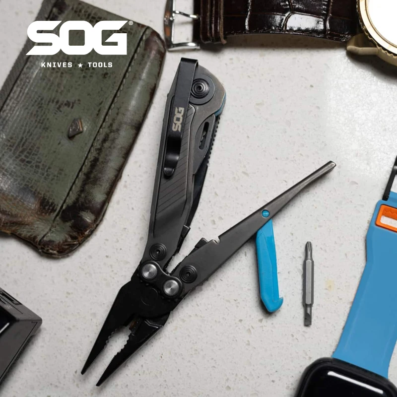 SOG 7 in 1 Flash MT Multi-tool Pliers EDC Tools Folding Knife Portable Pocket Outdoor Self-defense Supplies Survival for Camping