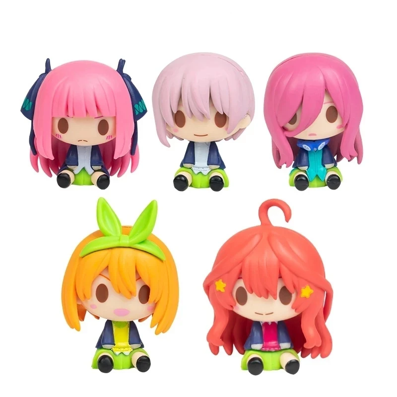 Figuras de acción del Anime japonés Quintessential Quintuplets, modelo de Material de PVC, juguetes para coleccionar adornos, versión Q, 5 unidades por juego