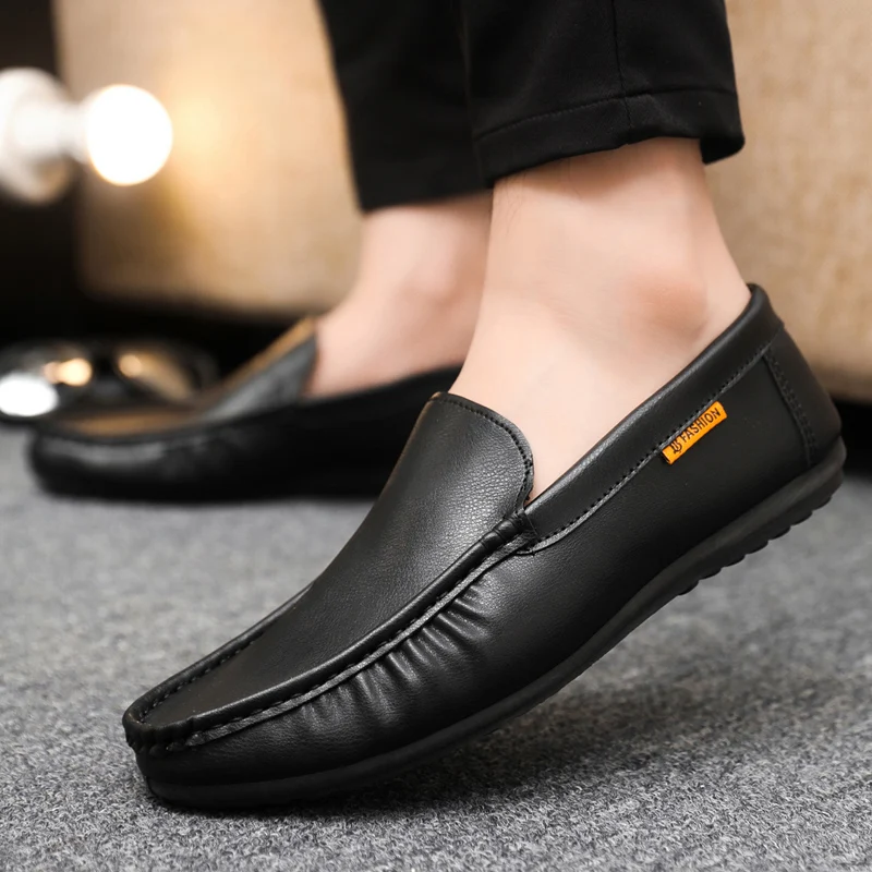 

Fashion New Leather Men's Casual Shoes Male Lazy Shoes Comfort Slip-on Driving Shoes Luxury Brand Moccasins Breathable Loafers