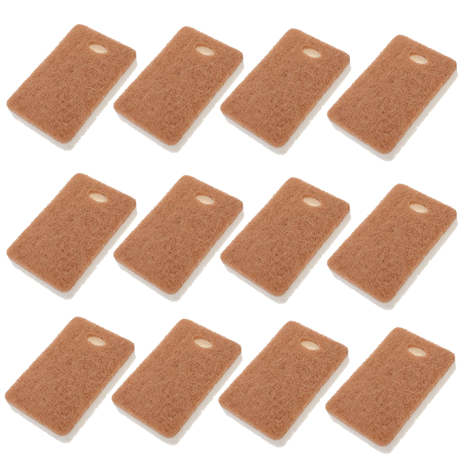 

12pcs Kitchen Sponge 11x7x2cm Dual Side Scrubbers Dish Frosted Cleaning Sponges Pots Pans Sinks Stoves Reusable