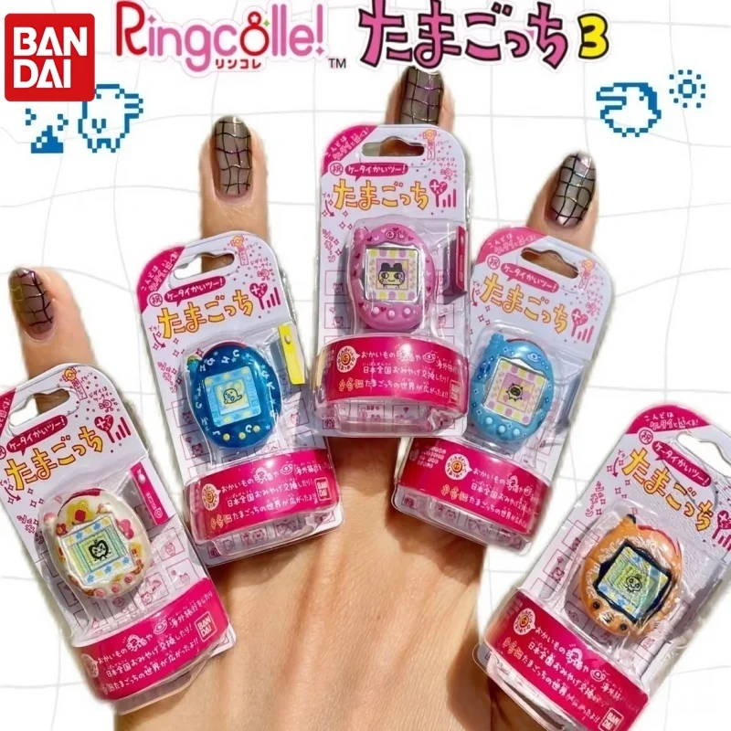 

Bandai Tamagotchi Mini Electronic Virtual Pet Ring Ringcolle 3 Gashapon Capsule Japanese Collectible Decorative Ornament