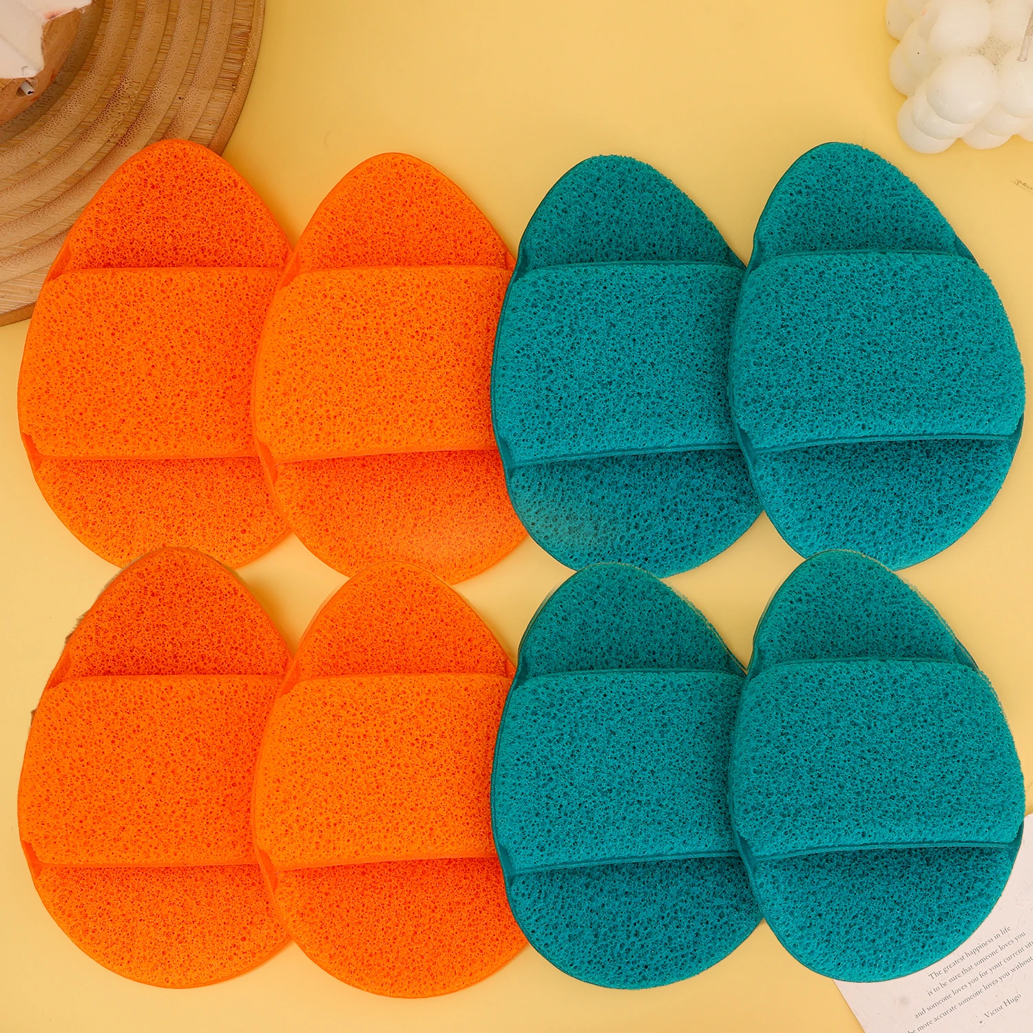 1/2PCS Face Wash Cleansing Puff Soft Cosmetic Sponge Deep Facial Cleansing Mask Makeup Remover Cosmetic Puff Reusable Clean Tool