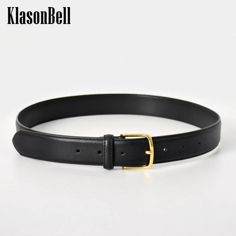 

9.7 KlasonBell Women's Celebrity Same Genuine Leather Belt Metal Buckle Adjustable Cowhide Sashes