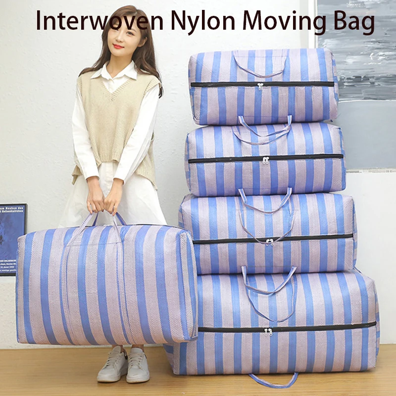 [THG] Rugged Interwoven Nylon Moving Bag Large Capacity Storage Organizer For Travel Transit Packing