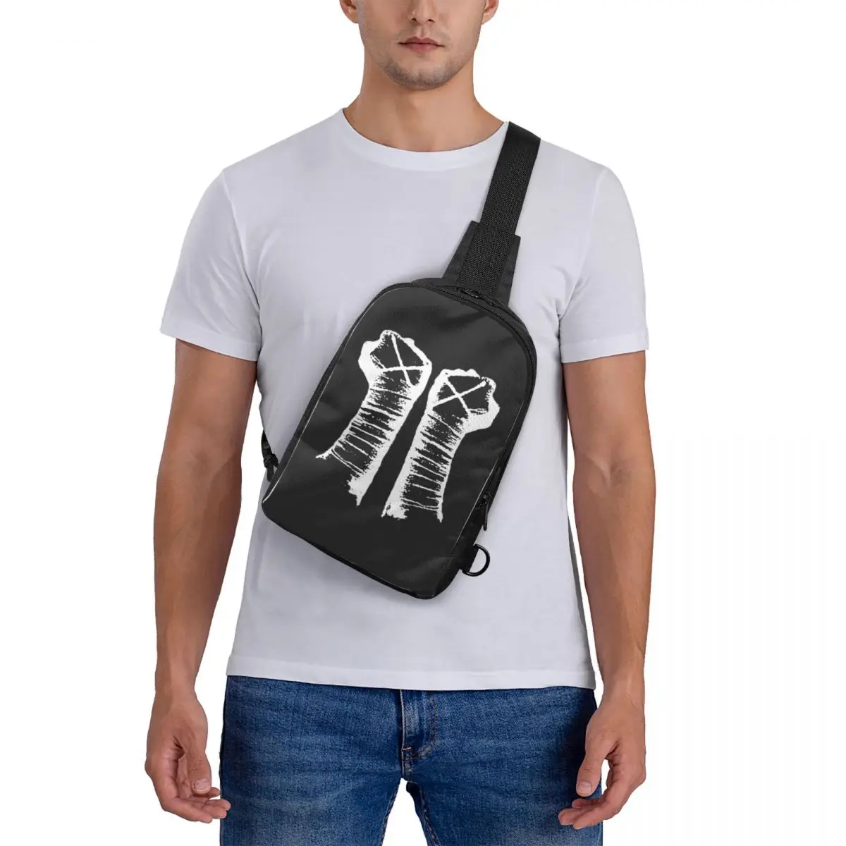 

Cm Punk Logo Chest Bag Crossbody Backpack Sling Shoulder Bag For Men Travel Hiking Daypack