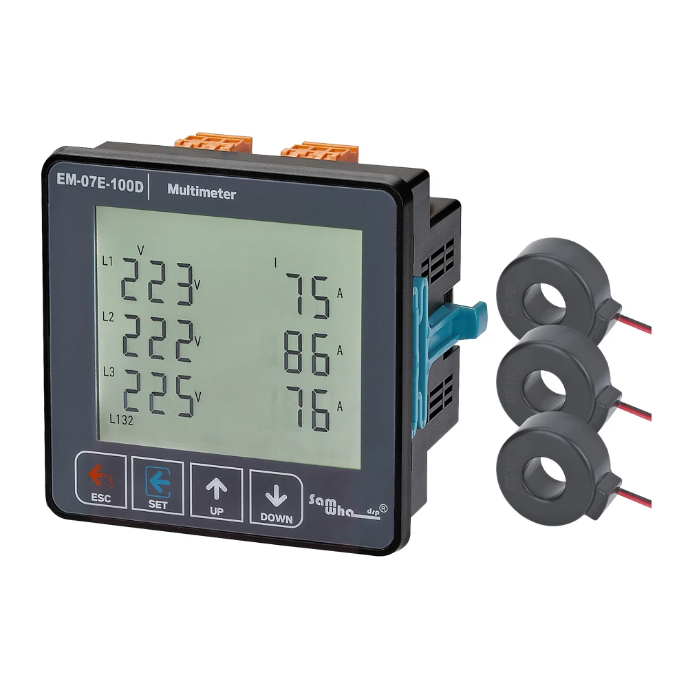 Samwha-Dsp EM-07E-XXD Voltage, Current, Frequency, Apparent Power, Multimeter, 3P&4W