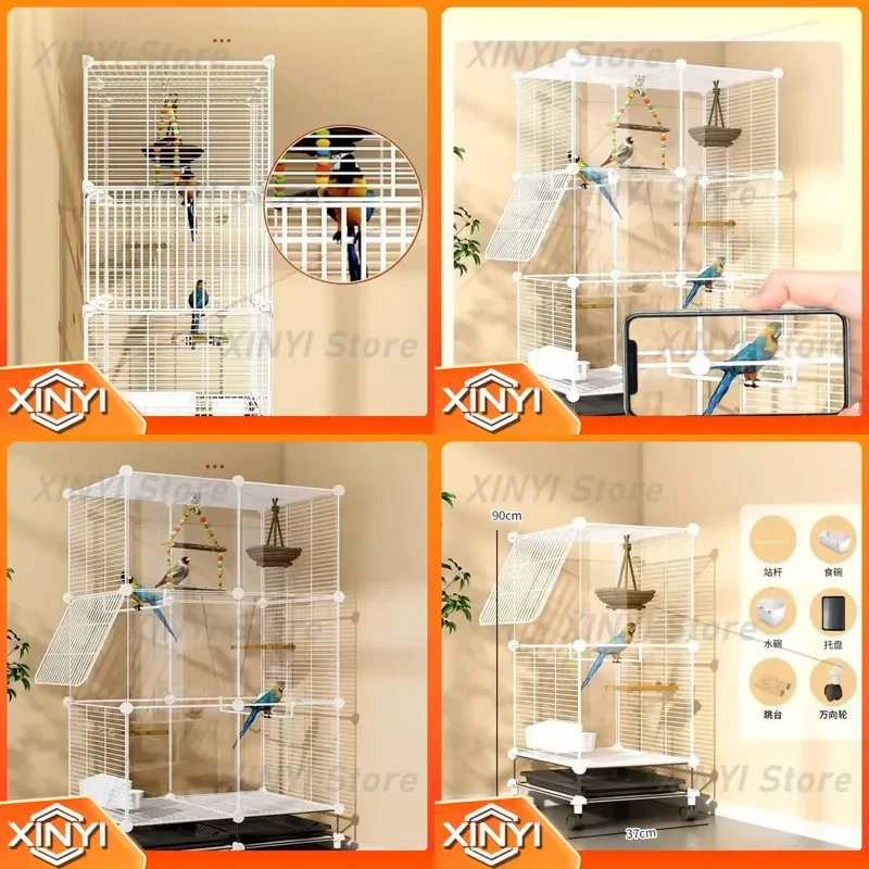 Metal Pigeon Bird Cage for Parrot House Canari Parakeet Accessories Bird Cage Decoration Canary Nido Para Pajaros Furniture