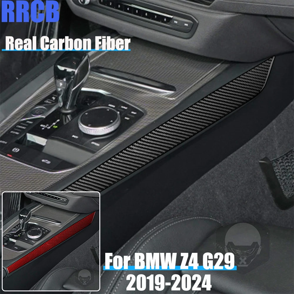 

Real Carbon Fiber Car Accessories Center Console Side Panel Trim Soft Cover Sticker For BMW Z4 G29 2019 2020 2021 2022 2023 2024