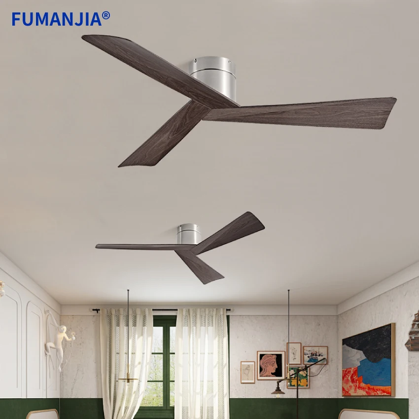 FUMANJIA 42/52 Inch ABS Blade Ceiling Fan No Light Remote Control 6 Speed Adjustable Silent DC Motor Household Fan For Bedroom
