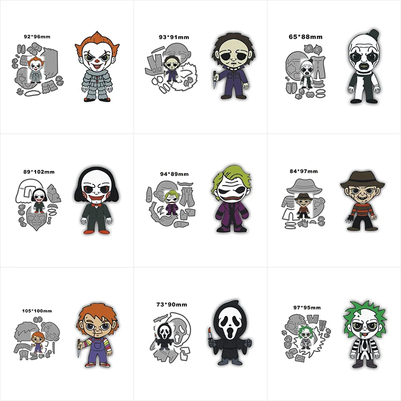 Horror Characters Series 2022 Metal Cutting Die Die Diy Scrapbooking Album Paper Card Embossing Die Cutting