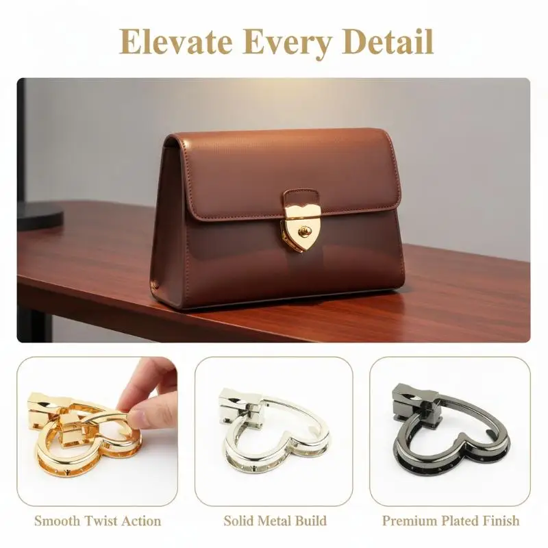 Handbag Purse Closure Toggle Latch Buckles DIY Bag Hardware Bag Accessories