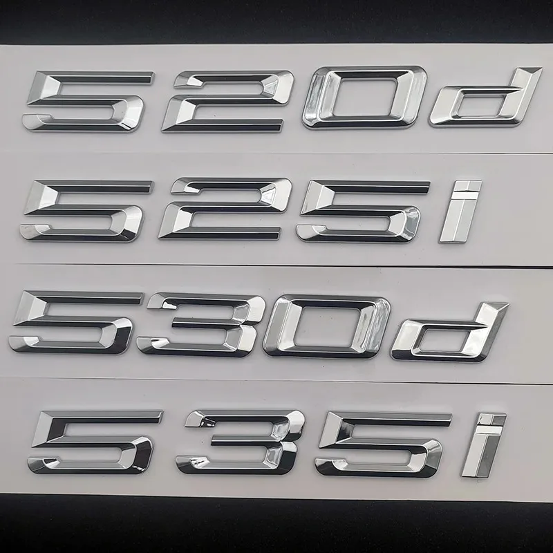 

Car Trunk Badge For BMW 5Series E39 F10 E60 F11 530d 520d 520i 535d 535i 540i 525d 530i Emblem Letters Sticker Accessories