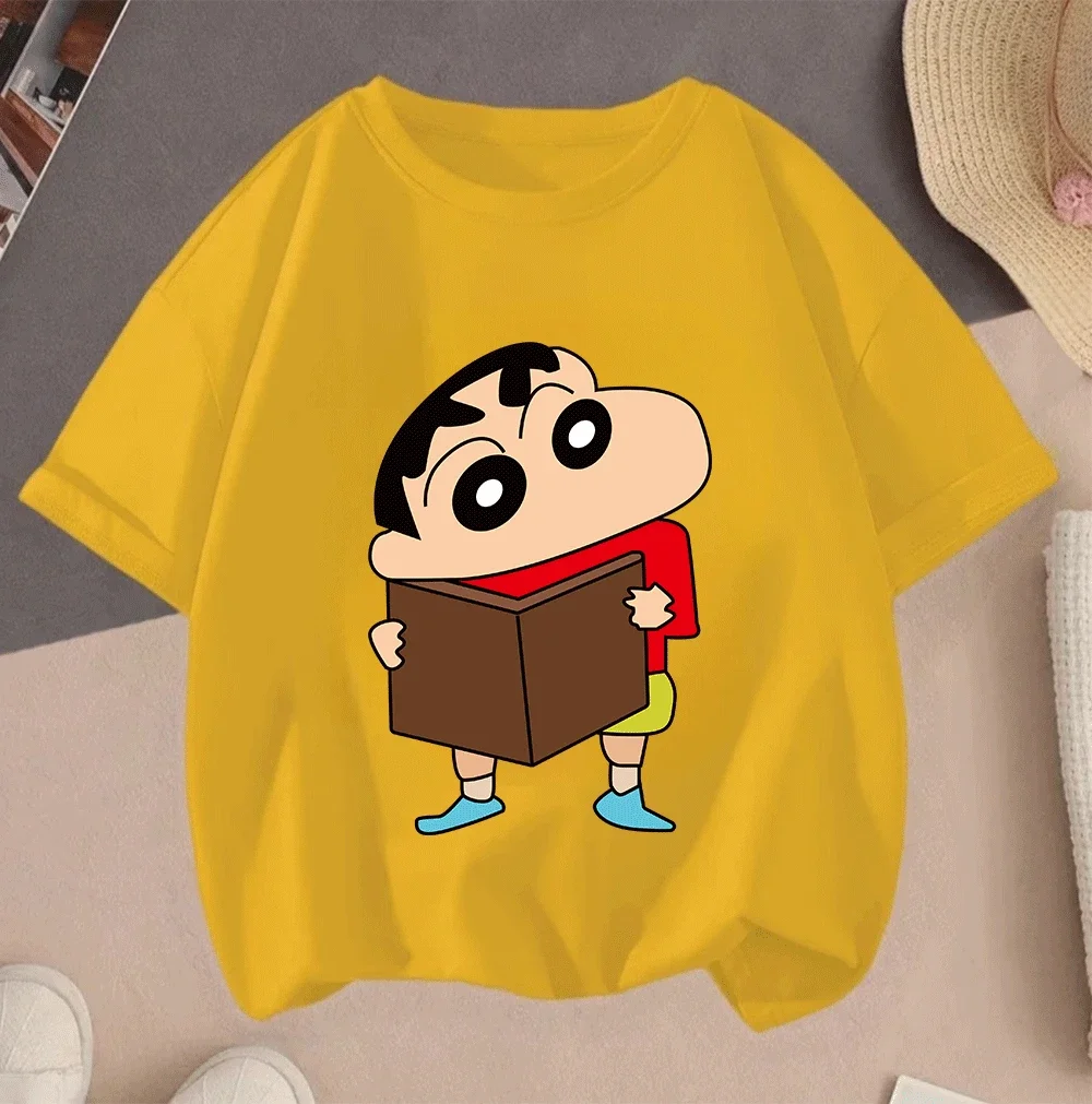 

Crayon Shinchan Summer Leisure Casual Fashion Short Sleeve Cartoon Print 2D Hot Sale Outfit For Teenager Kids