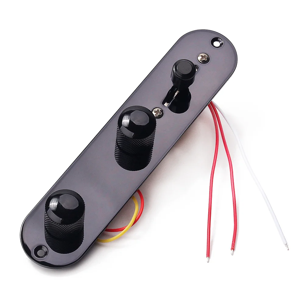 

3 Way Iron Wired Loaded Control Plate Knobs Volume Tone for Tl Guitar Parts Durable Guitar Control Plate Replacement