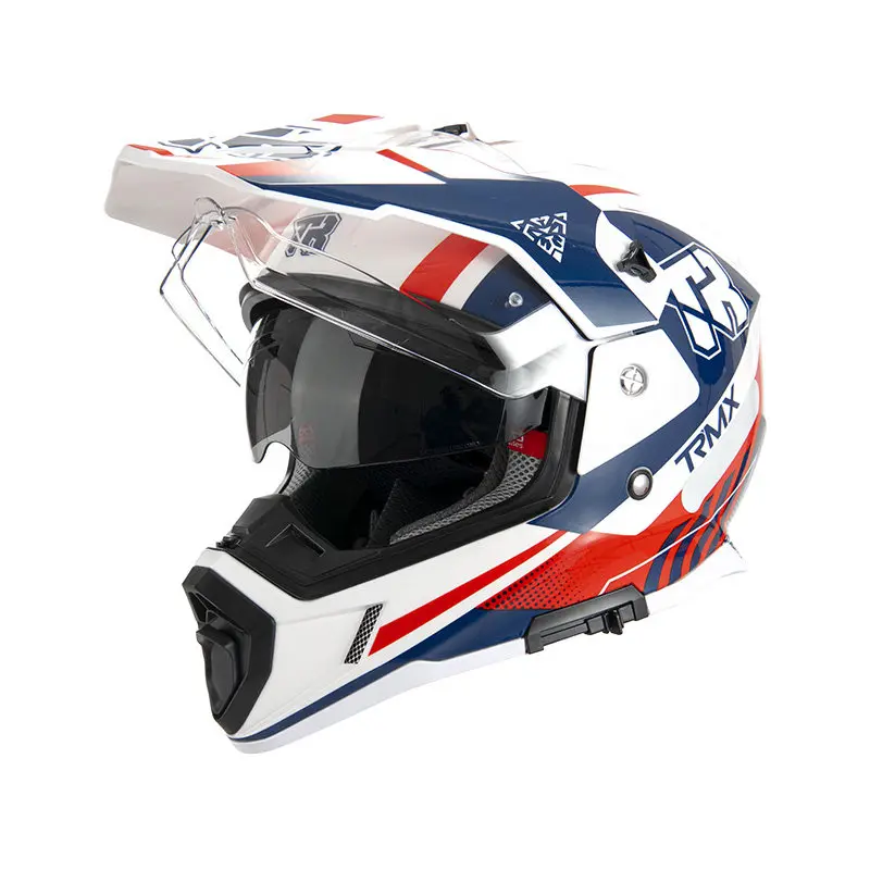 2026 TR Motorcycle Helmet Full face Double Len Racing off-road Helmet Men Cascos Para Moto Capacete Casco Moto DOT Certification