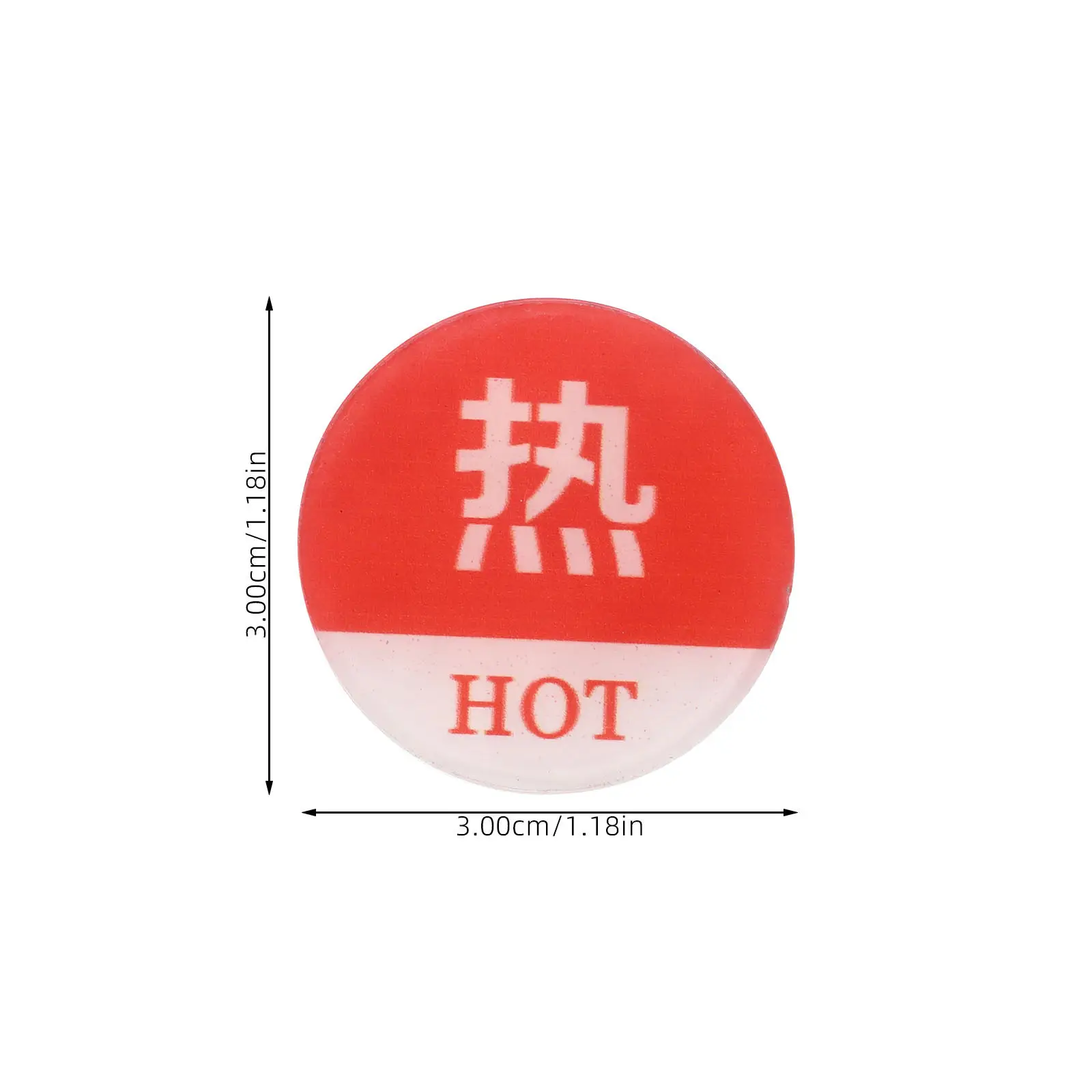 1Pair Acrylic Hot Cold Stickers for Faucet Shower Sink Bathroom Hotel Guesthouse Clear Water Temperature Indicator Decorative
