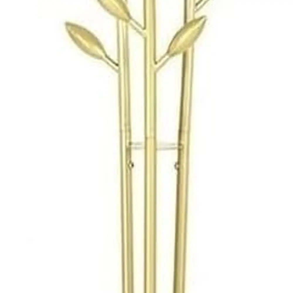 Freestanding Metal Coat Rack with Multi-Poles, Floor-to-Ceiling Design for Living Spaces, Bedroom, Hallways, and Scarf Storage (