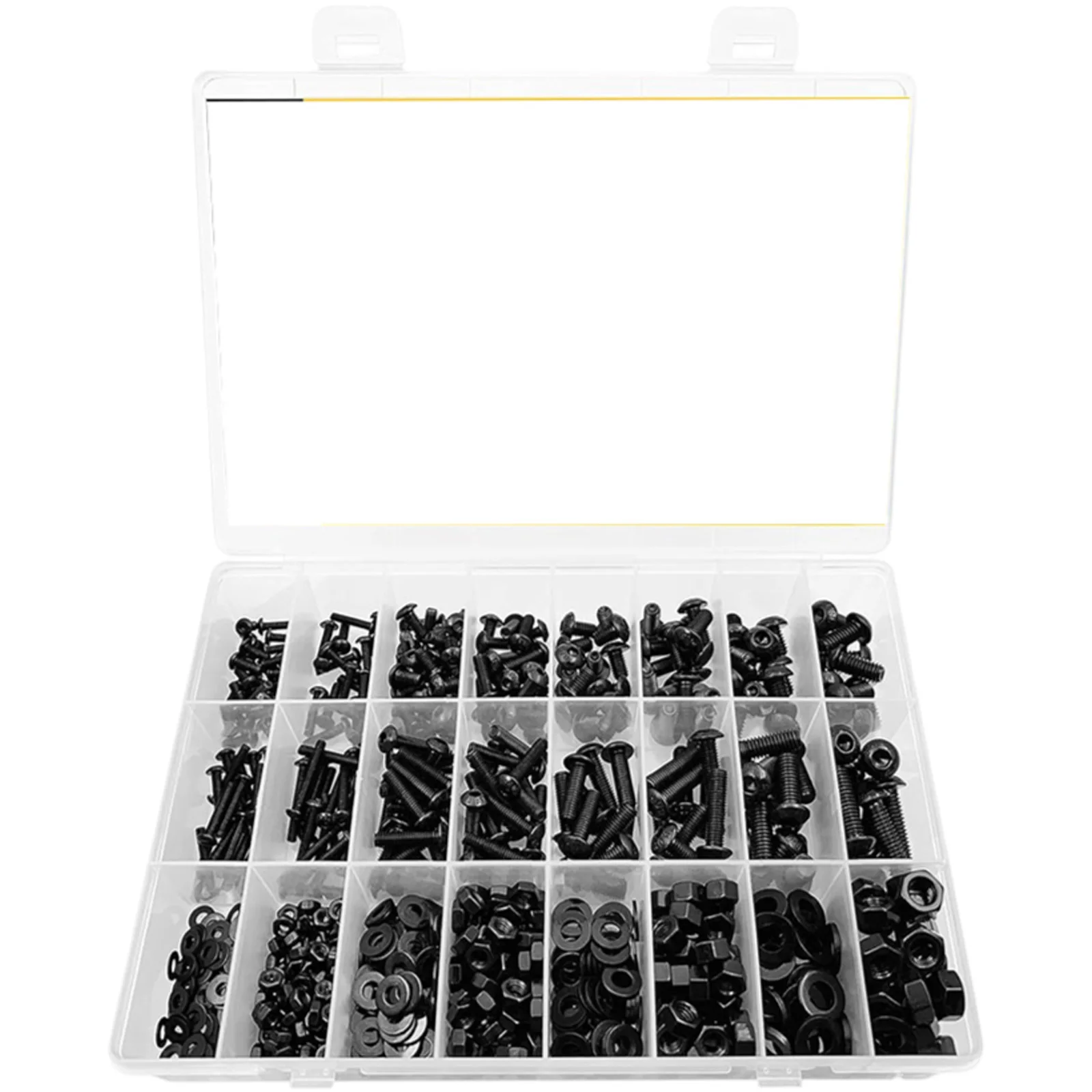 1250pcs Round Cup Hexagon Socket Head Cap Screw Bolts Nut Washer Set With Three Hex Wrenches For Automotive Precision Machinery