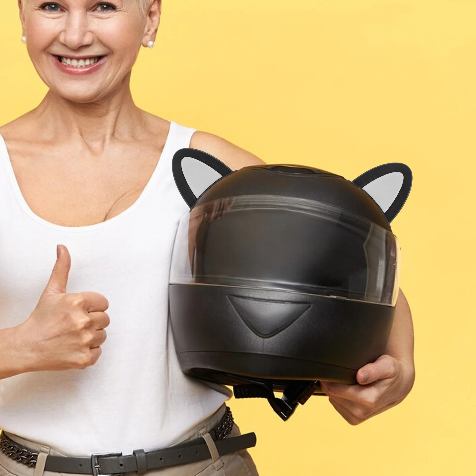 

Cat Ear Accessories For Motorcycle Bicycle Ski Helmets Women Trendy Protective Decor Decoration