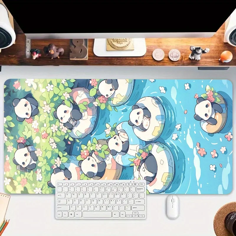 Kawaii Large Mouse Pad Cute Anime Panda XXL Desk Mat Computer Keyboard Pad Non-Slip Mousepad gaming Accessories Game Office Home