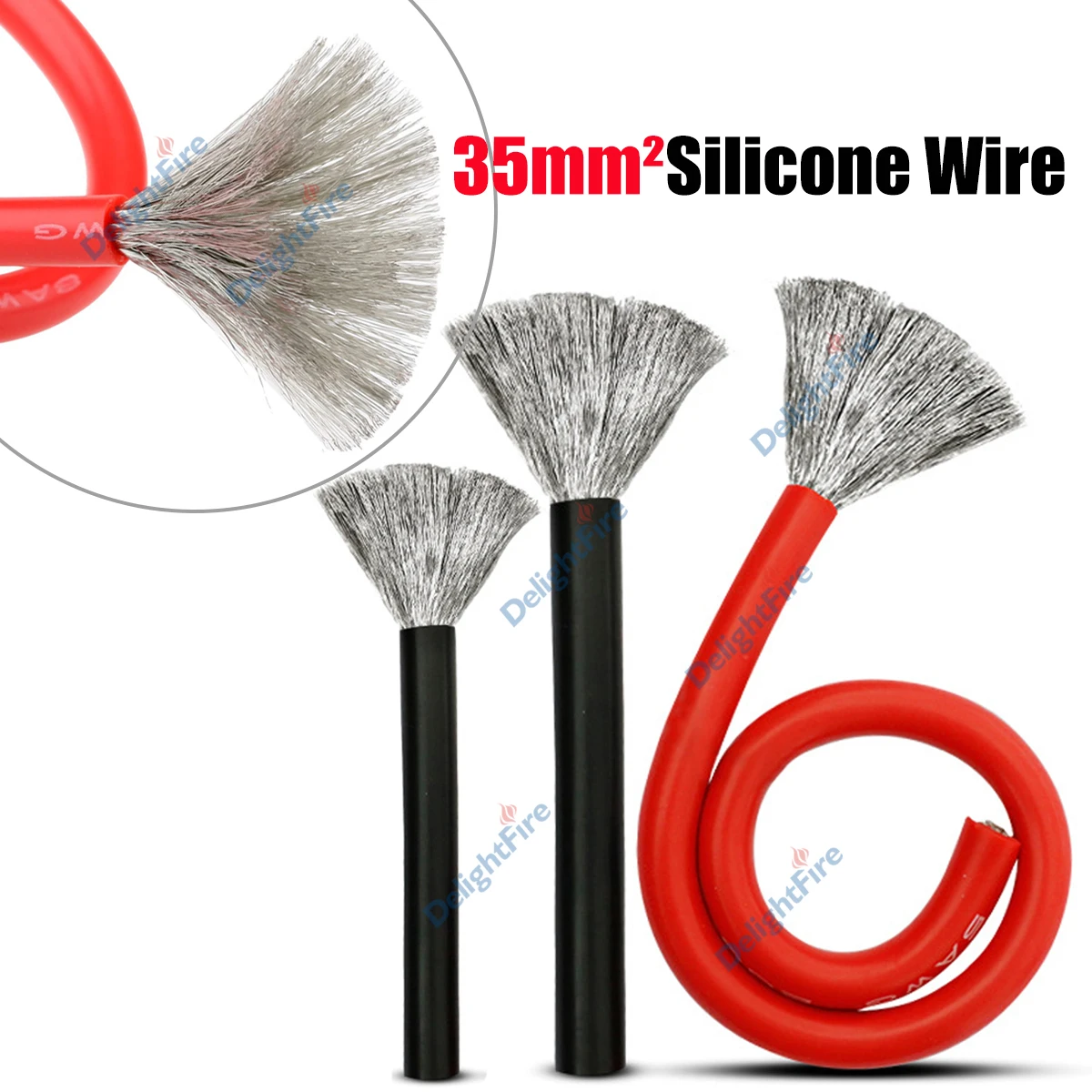 

3 AWG мягкий силиконовый кабель питания 35 мм2 термостойкий электрический провод для грузового прицепа автомобильный солнечный аккумулятор генератор инвертор лодка