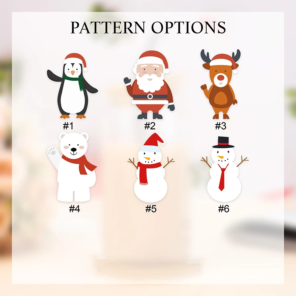 Christmas Customized Drinking Glass Coffee Water Juice Bottle Portable Clear Cup with Lid Straw Brush Holiday Gifts view 6