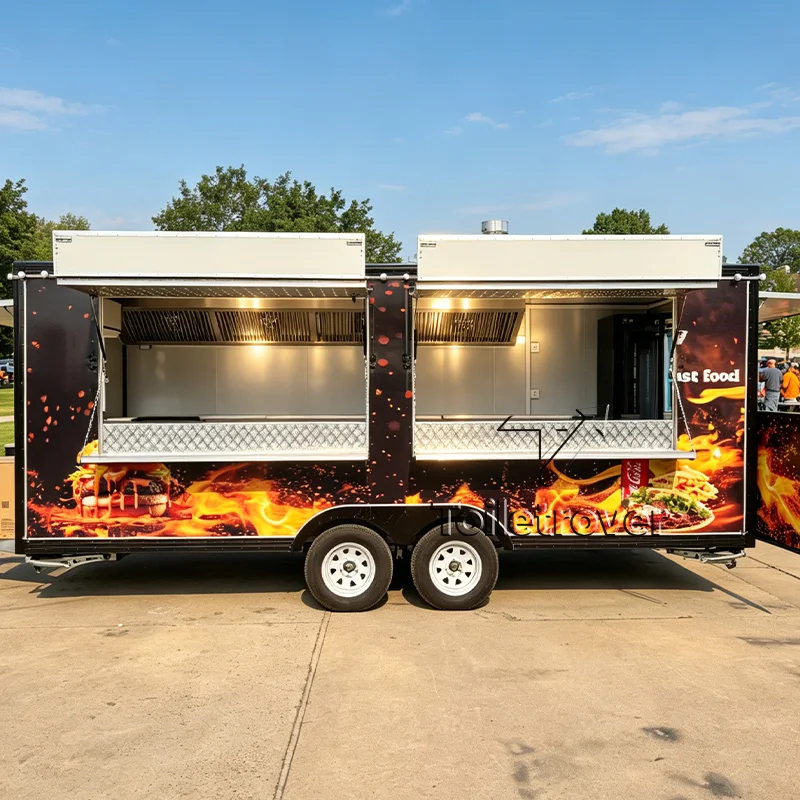 

High Quality Mobile Food Truck Trailer Bbq Food Truck Beverage Food Caravan Commercial Food Truck Trailer for USA