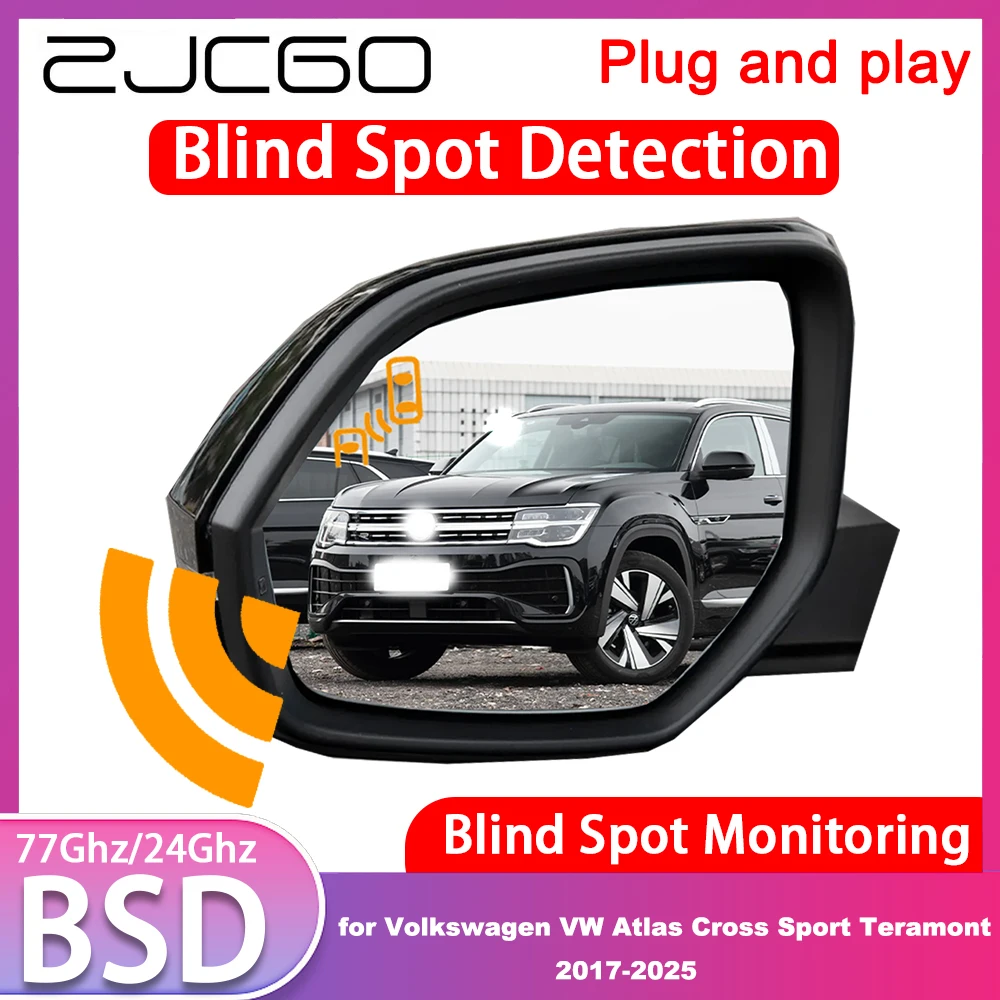 for Volkswagen VW Atlas Cross Sport Teramont 2017-2025 Blind Spot Detection Monitoring Warning Lane Assist System 77GHz Radar