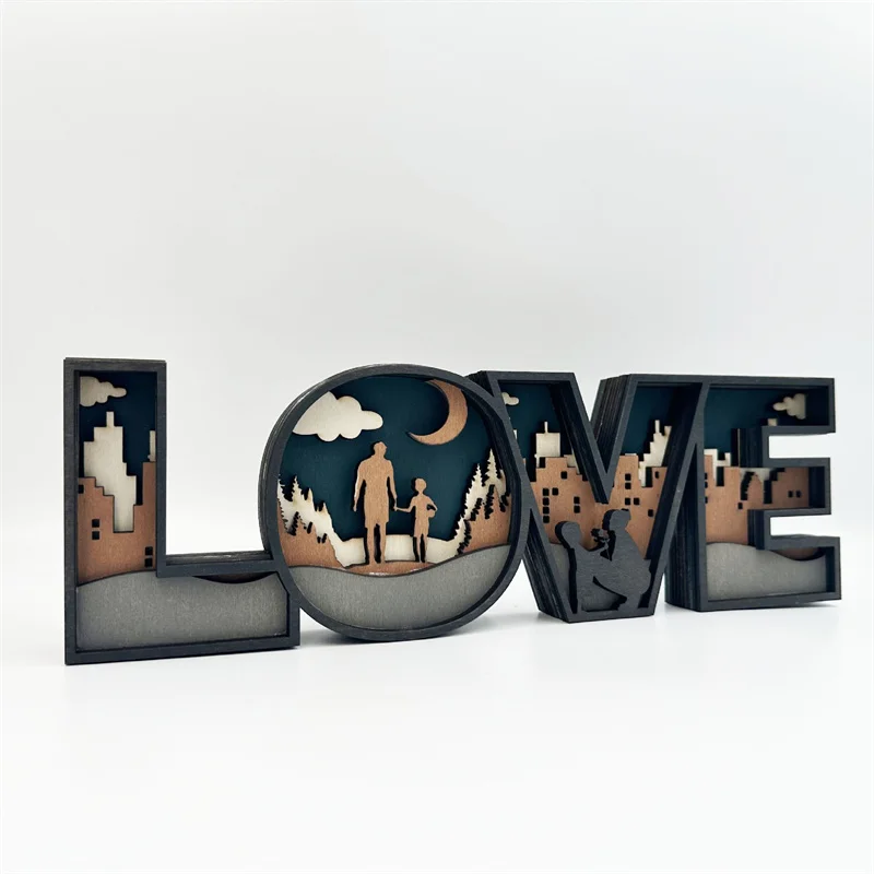 

Home decoration project living room home decoration wall art 3D love home fancy decoration