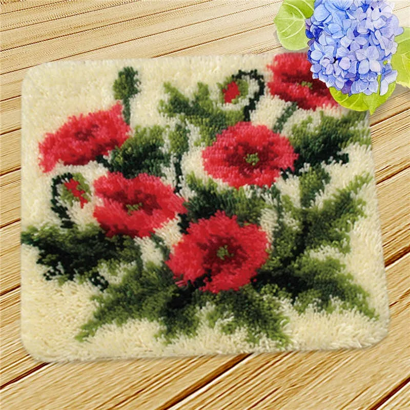 Kit de ganchillo mandala floral para alfombra de crochet y bordado - imagen 2