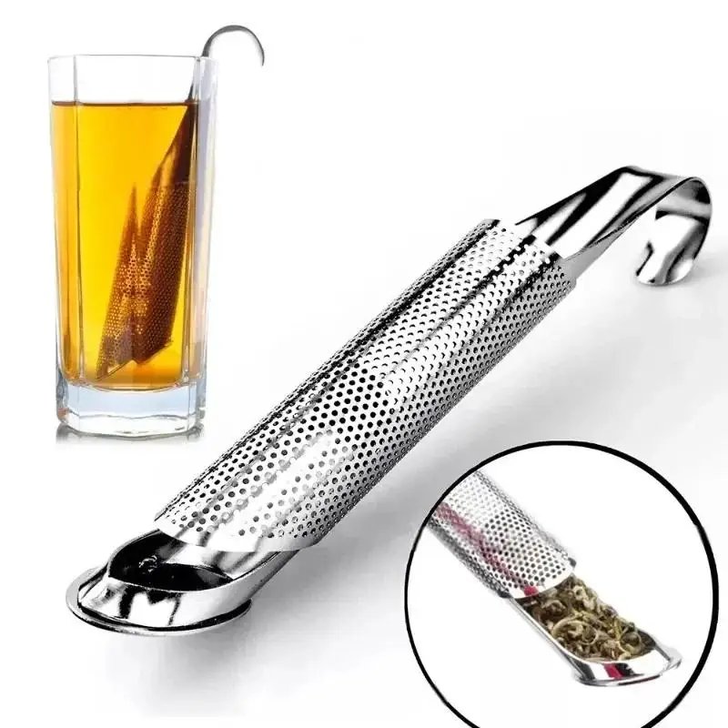 Stainless Steel Strainer Tea Infuser Telescopic Design Holder Tool Tea Spoon Infuser Filter Kitchen Tea Strainer Kitchen Tools