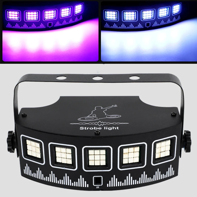

USB Sector LED Mixed Flashing Stage Lights Remote Sound Activated Disco Festival Parties Lights Wedding UV Light