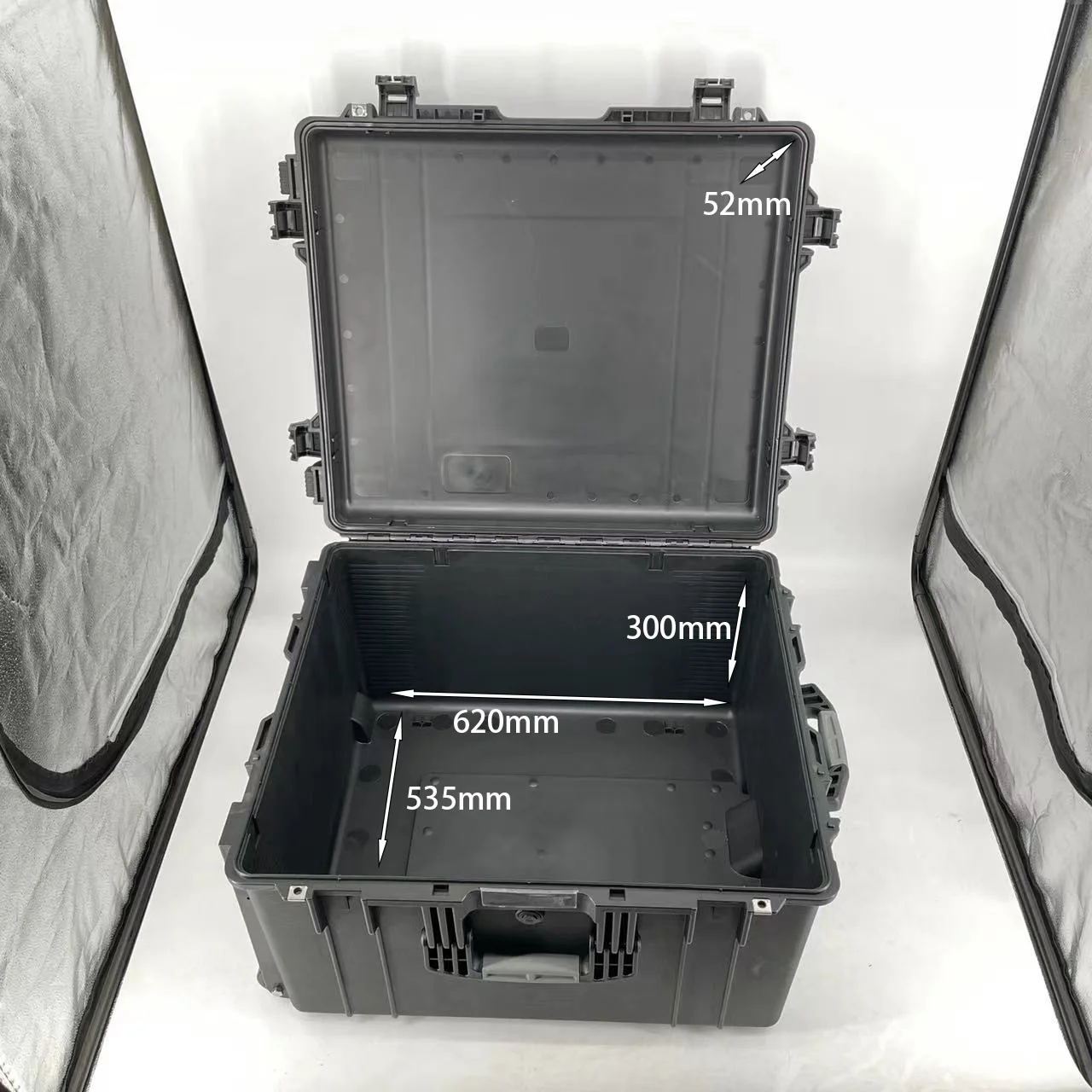 DPC131-2 New Design Excellent Protection Instrument Storage Waterproof Plastic Tool Case With Pull Rod And Wheels